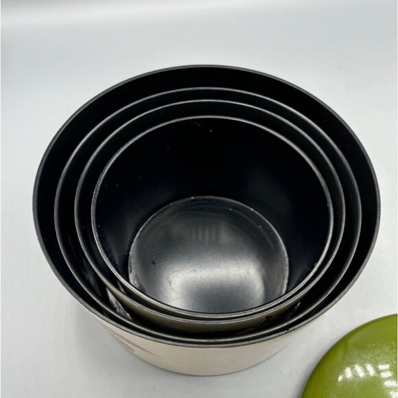 Vtg Set Nesting Bowls Canister Set Hand Painted Fruit Covered‎ Dish - Picture 3 of 7